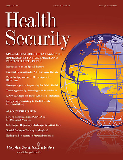 Health Security, January/February 2024