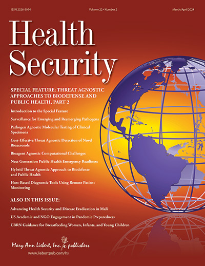 Health Security Journal, Volume 22, Issue 2