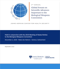 2nd Annual Global Forum on Scientific Advances Important to the Biological Weapons Convention report cover