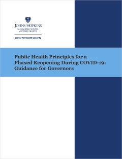 Public Health Principles for a Phased Reopening During COVID-19: Guidance for Governors report cover