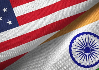 Center projects, PASCC US - India Biosecurity Dialogue United States and India two flags textile cloth, fabric texture By Oleksii